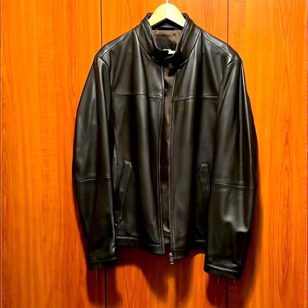 Hugo Boss leather jacket